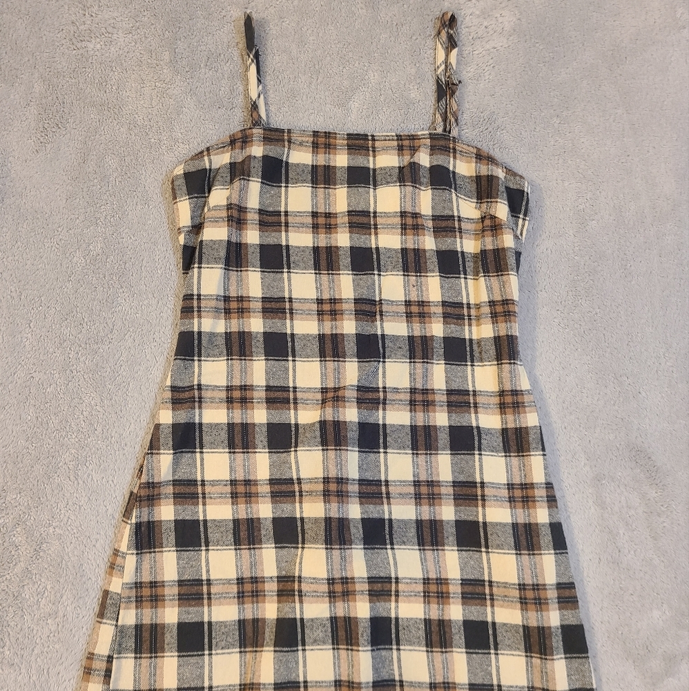 Tight Plaid Spaghetti Strap Dress